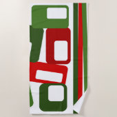 Linien und Rechtecke Strandtuch (Vorderseite)