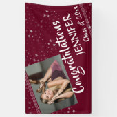 Linien und Sterne | Editierbare Farben | FOTO ABSC Banner (Vertikal)