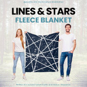 Linien und Sterne Fleece Blanket
