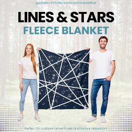Linien und Sterne Fleece Blanket