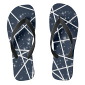 Linien und Sterne Flip Flops Badesandalen (Fußbett)