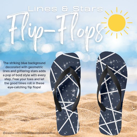 Linien und Sterne Flip Flops Badesandalen