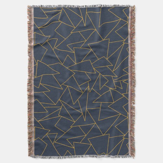 Linienblau und Goldgeometrie Decke (Vorderseite Vertikal)