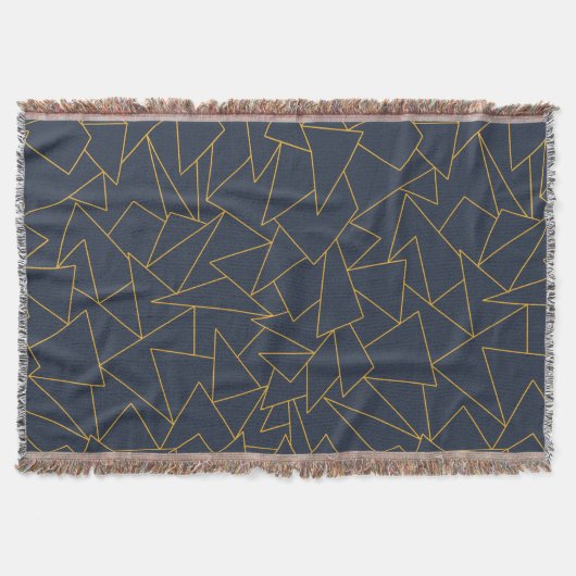 Linienblau und Goldgeometrie Decke (Vorderseite)