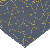 Linienblau und Goldgeometrie Kurzer Tischläufer (Ecke)