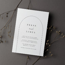 Linienbogen | Moderne Minimale Hochzeit Einladung