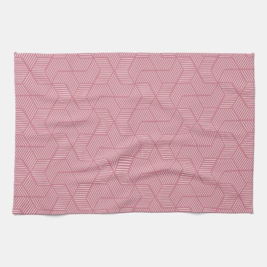 Liniengeometrie: Moderne Vintage Textur Geschirrtuch (Horizontal)