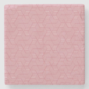 Liniengeometrie: Moderne Vintage Textur Steinuntersetzer