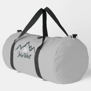 Liniengezeichnete Bergkette personalisierbares Mon Duffle Bag
