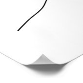 Liniengrafiken | Frau in Rotem Lipstick Poster (Ecke)