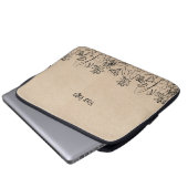 Linienkunst auf Kraftpapier Laptopschutzhülle (Vorne Knopf)