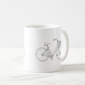 Linienkunst Fahrradbecher Kaffeetasse (VorderseiteRechts)