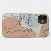 Linienkunst Frau Case-Mate iPhone Hülle (Rückseite (Horizontal))