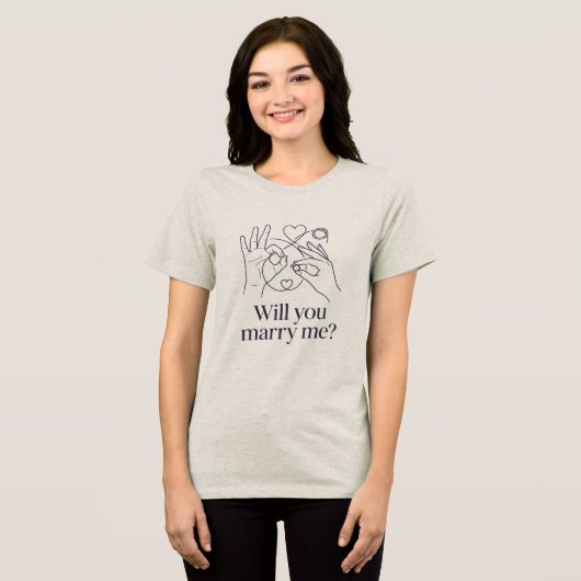 Linienkunst-Herz-Design Tri-Blend Shirt (Vorderseite voll)