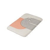 Linienkunst im Stil der Mitte des Jahrhunderts mit Badematte (Schrägansicht)