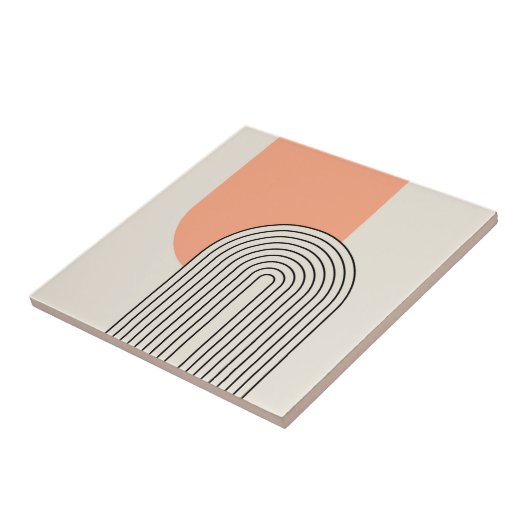 Linienkunst im Stil der Mitte des Jahrhunderts mit Fliese (Seite)