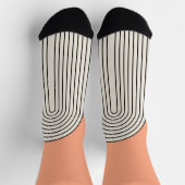 Linienkunst im Stil der Mitte des Jahrhunderts mit Socken (Oben)