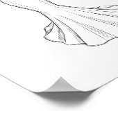 Linienkunst Minimalistische Karten & Geschenke Sch Poster (Ecke)