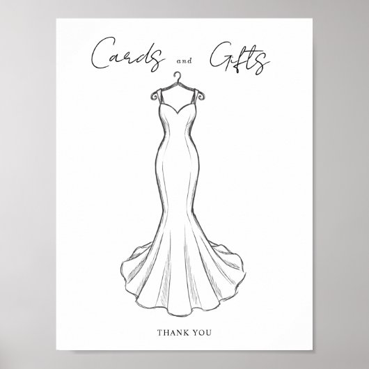 Linienkunst Minimalistische Karten & Geschenke Sch Poster (Vorne)