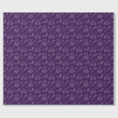 Linienkunst Ritterrüstung Blume Hand Lila Geschenkpapier (Flach)