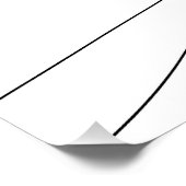 Linienkunstillustration eines Snowboarders Poster (Ecke)