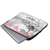 Linienmalerei des japanischen Tempelsees Laptopschutzhülle (Vorne Knopf)