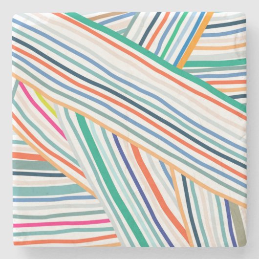 Linienmuster Steinuntersetzer (Vorderseite)