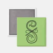 Linienschrift Magnet (Vorderseite/Rückseite)