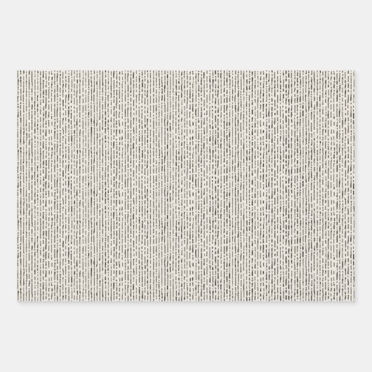Linientextur minimalistisch rustikal geschenkpapier set (Vorderseite 3)