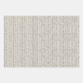Linientextur minimalistisch rustikal geschenkpapier set (Vorderseite 2)