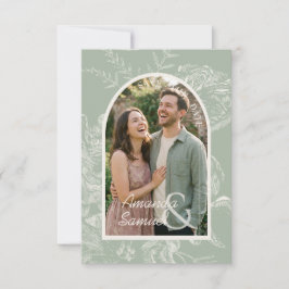 Linienzeichnung Gebogene Hochzeit Save The Date