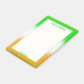 Liniert | St Patrick's Day Gold/Green/White Stripe Post-it Klebezettel (angewinkelt)