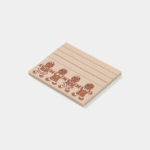 Linierte Lebkuchen-Mädchen-Jungen-Post-it-Notes Post-it Klebezettel (angewinkelt)
