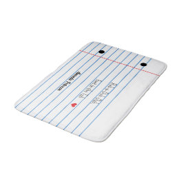 Linierte Papierblätter Sonderanfertigung Badematte