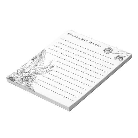 Linierte personalisierte Notizblöcke (Rotiert)