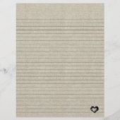 Linierte Rezept Seite einfügen Aussehen (Vorne)