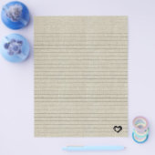 Linierte Rezept Seite einfügen Aussehen (Einzeln)