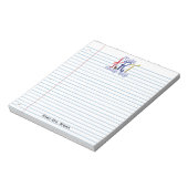 Liniertes Papier Kunstlehrer Notizblock (Rotiert)