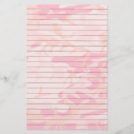 Liniertes Papier mit Girlie Pink-Camouflage