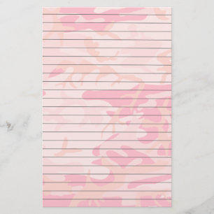 Liniertes Papier mit Girlie Pink-Camouflage