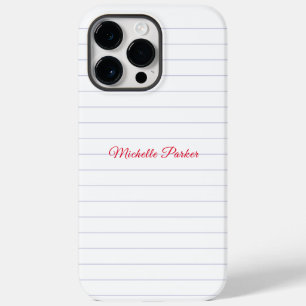 Liniertes Papier Professionell Schlicht Minimalist Case-Mate iPhone 14 Pro Max Hülle