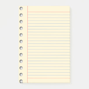 Liniiertes Papier Vintage Post-it Klebezettel