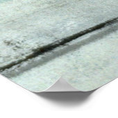 "Link" Aquamarine und graue Abstrakte Kunst Poster (Ecke)