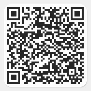 Link-Baum-Qr-Codeaufkleber Quadratischer Aufkleber