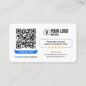 Link "Geschäftsbericht" Facebook-Bewertungen QR-Co Visitenkarte (Vorderseite)