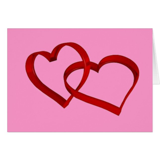 Link Hearts Grußkarte (Vorderseite (Horizontal))