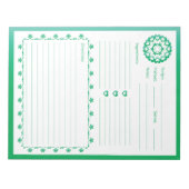 Link: Liebe-Rezept-Notepad - Grün Notizblock (Vorderseite)