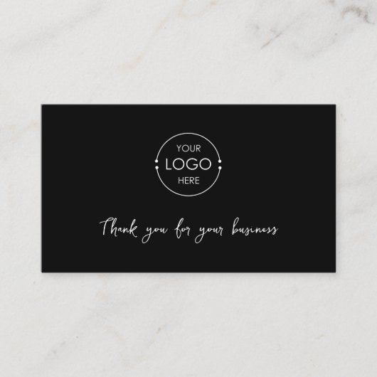 Link QR Code zur Überprüfung von Firmenlogo Danke, Visitenkarte (Vorderseite)