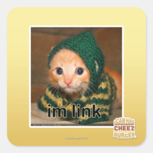 Link Quadratischer Aufkleber