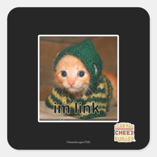 Link Quadratischer Aufkleber (Vorderseite)